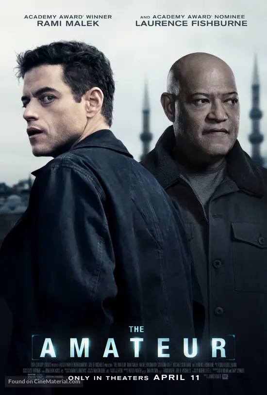Two men, dramatic movie poster.